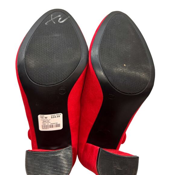 NWOT Chili Pepper 10 W Women's Flat Shoe Closed Toe 10W Wide New No Box - Picture 7 of 8